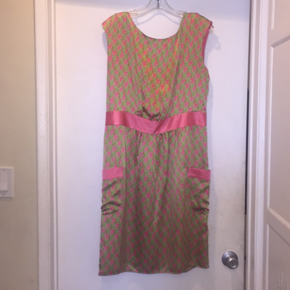 Vintage Lilly Pulitzer Silk Summer Dress 12 rare